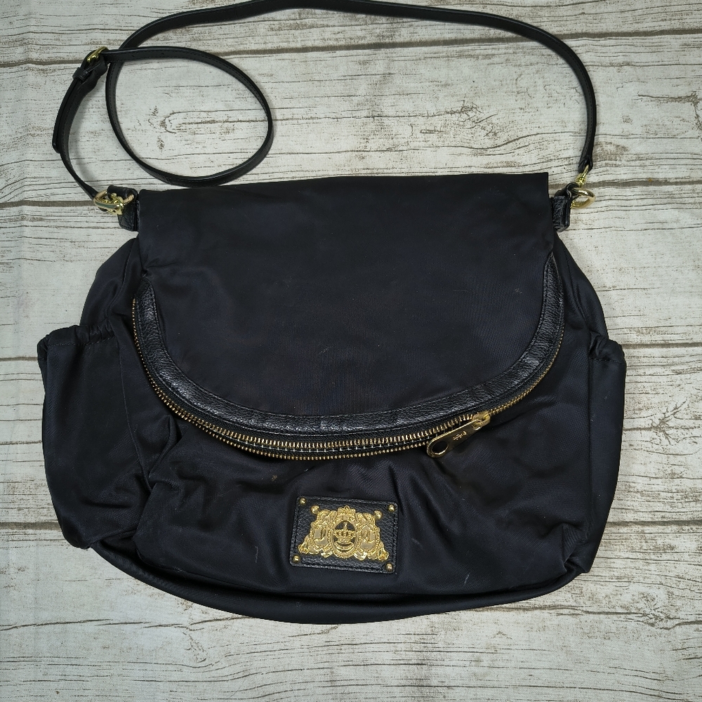 Juicy Couture Black Waterproof Lined Diaper Bag